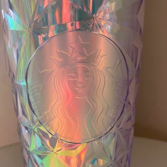STARBUCKS 2023 Holiday Iridescent Winter White Cold Cup Tumbler, Venti 24oz. - Picture 6 of 12